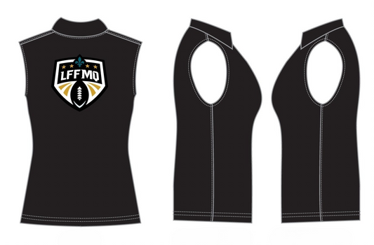 Polo sans manches NOIR pour FEMMES polyester