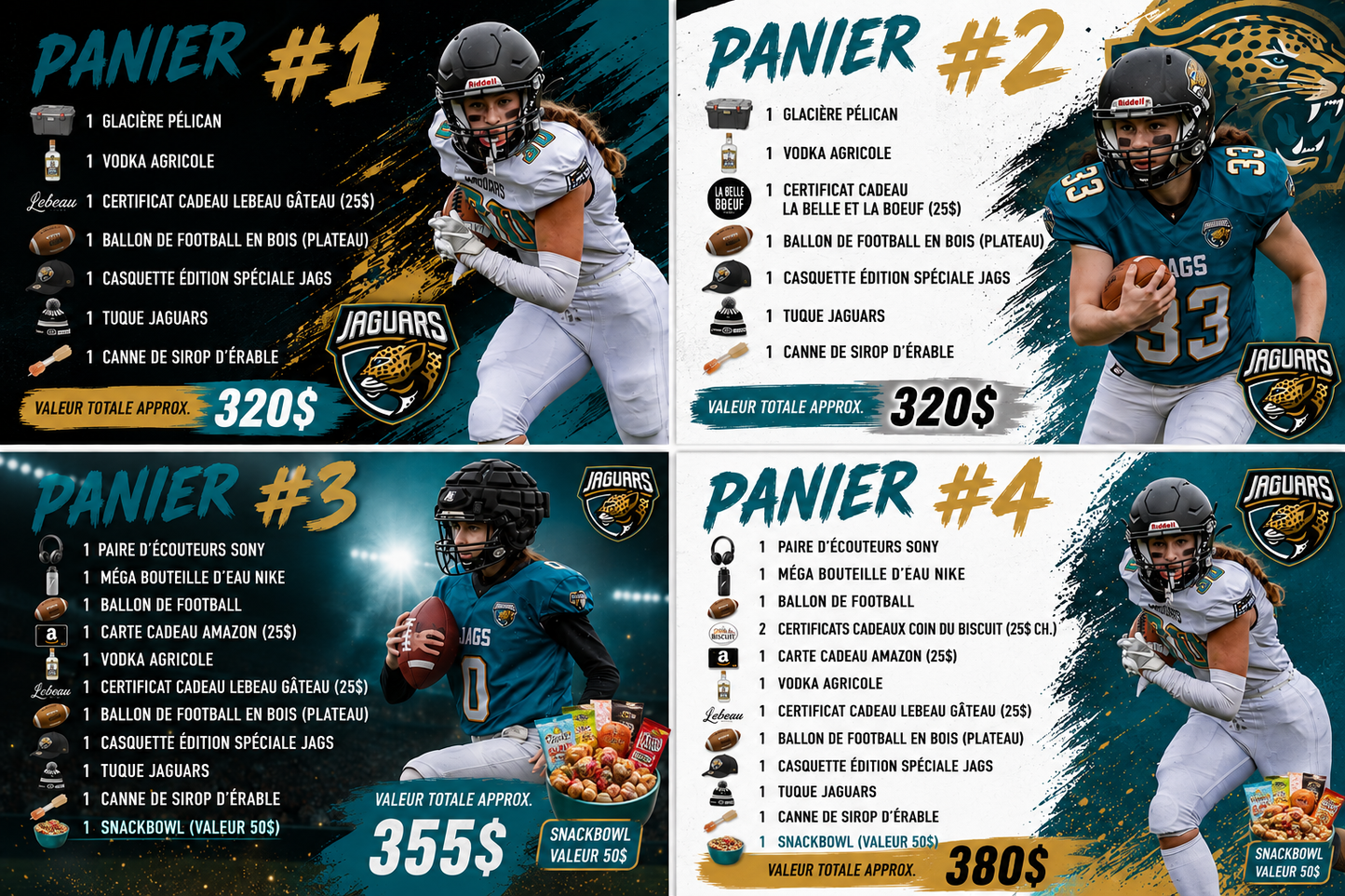 Billet de tirage pour un des 4 paniers des Jaguars éditions 2026