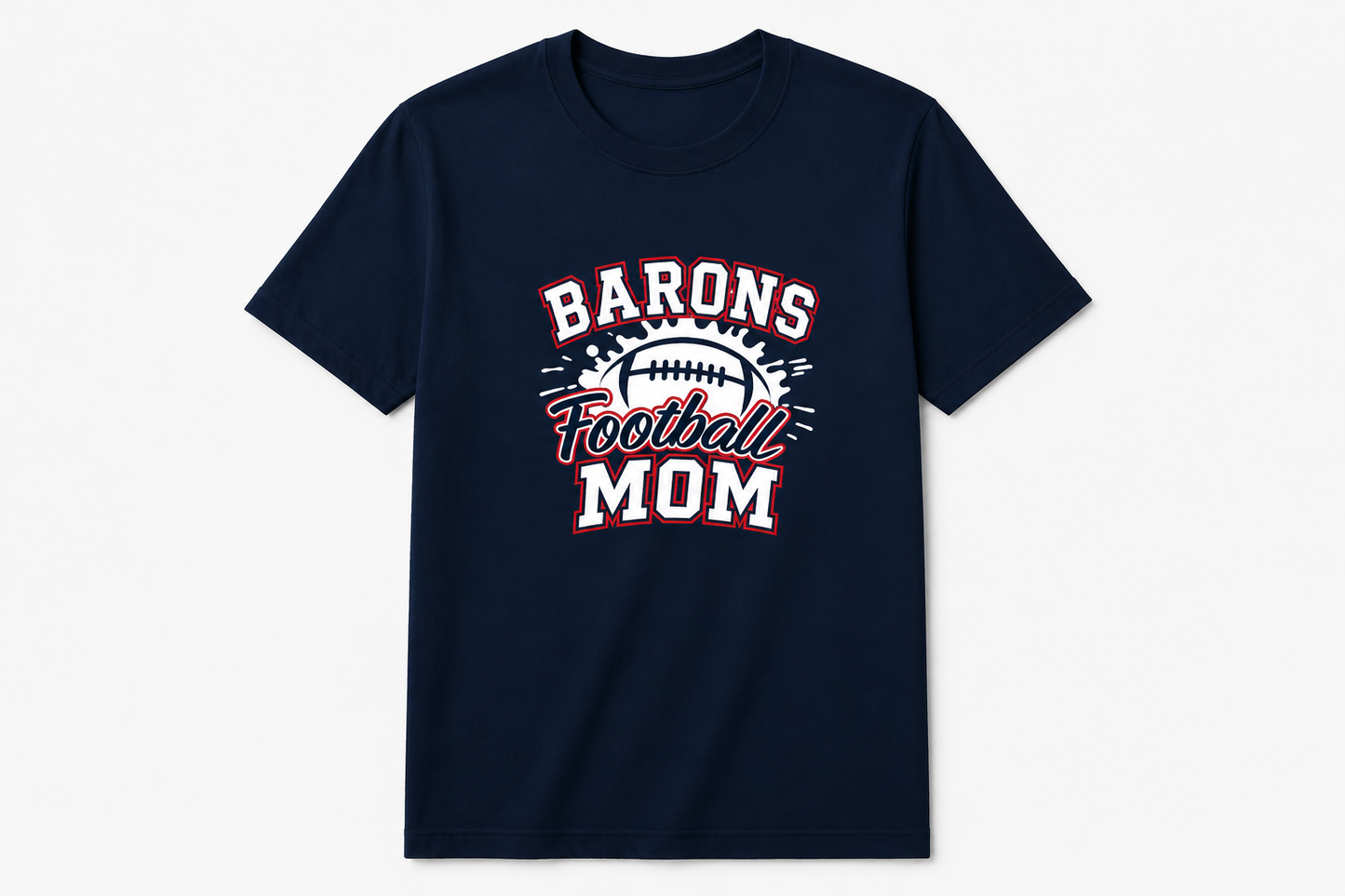 T-shirt Football Mom - Bleu foncé