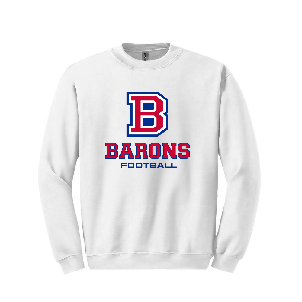 Coton ouaté ''crewneck'' Blanc avec logo des Barons