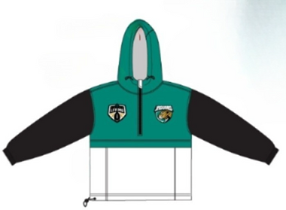 Manteau 1/4 de zip de pluie unisexe Jaguars personalisable